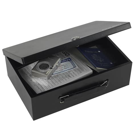 metal lock box target|lockable storage box small.